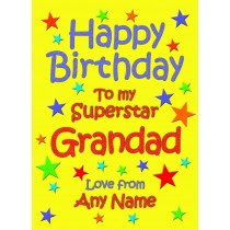 Personalised Grandad Birthday Card (Yellow)
