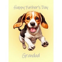 Beagle Dog Fathers Day Card For Grandad