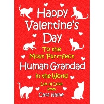 Personalised From The Cat Valentines Day Card (Human Grandad)