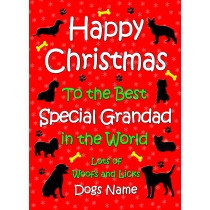 Personalised From The Dog Christmas Card (Special Grandad, Red)