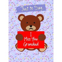 Missing You Card For Grandad (Bear)