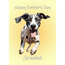 Greyhound Dog Fathers Day Card For Grandad