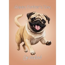 Pug Dog Fathers Day Card For Grandad