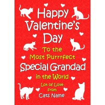 Personalised From The Cat Valentines Day Card (Special Grandad)