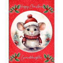 Christmas Card For Granddaughter (Globe, Mouse)