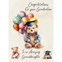 Graduation Passing Exams Congratulations Card For Granddaughter (Design 1)
