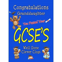 Congratulations GCSE Passing Exams Card For Granddaughter (Design 3)