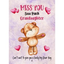 Missing You Card For Granddaughter (Hearts)