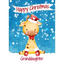 Christmas Card For Granddaughter (Happy Christmas, Giraffe)