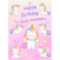 Birthday Card For Granddaughter (Unicorn, Pink)
