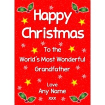 Personalised 'Grandfather' Christmas Greeting Card