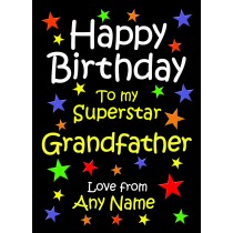 Personalised Grandfather Birthday Card (Black)