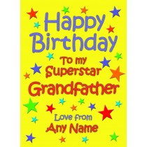 Personalised Grandfather Birthday Card (Yellow)