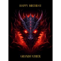 Gothic Fantasy Dragon Birthday Card For Grandfather (Design 1)