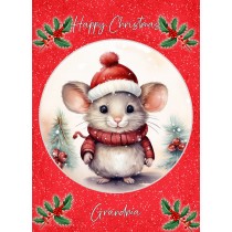 Christmas Card For Grandma (Globe, Mouse)