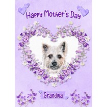 Cairn Terrier Dog Mothers Day Card (Happy Mothers, Grandma)