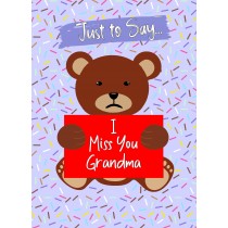 Missing You Card For Grandma (Bear)