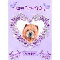 Chow Chow Dog Mothers Day Card (Happy Mothers, Grandma)