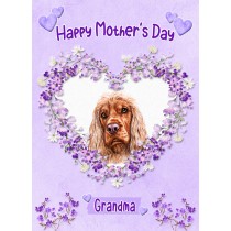 Cocker Spaniel Dog Mothers Day Card (Happy Mothers, Grandma)