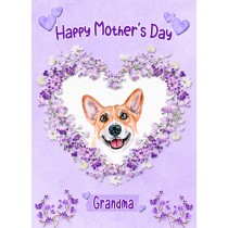 Corgi Dog Mothers Day Card (Happy Mothers, Grandma)