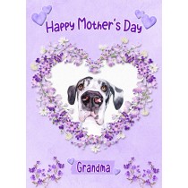Great Dane Dog Mothers Day Card (Happy Mothers, Grandma)
