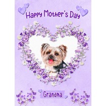 Yorkshire Terrier Dog Mothers Day Card (Happy Mothers, Grandma)