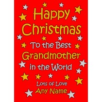 Personalised Grandmother Christmas Card (Red)