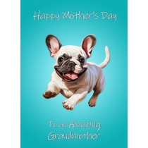 French Bulldog Dog Mothers Day Card For Grandmother