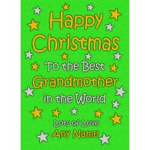 Personalised Grandmother Christmas Card (Green)