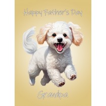 Poodle Dog Fathers Day Card For Grandpa
