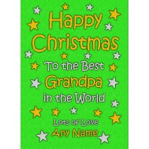 Personalised Grandpa Christmas Card (Green)