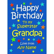 Personalised Grandpa Birthday Card (Blue)