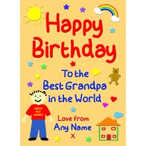 Personalised from The Kids Birthday Card (Grandpa, Peach)