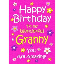 Granny Birthday Card (Cerise)