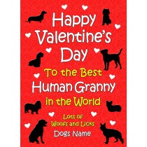 Personalised From The Dog Valentines Day Card (Human Granny)