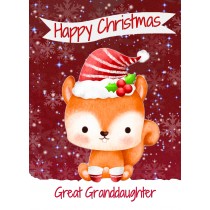 Christmas Card For Great Granddaughter (Happy Christmas, Fox)