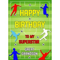 Football Birthday Card For Great Grandson