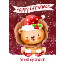 Christmas Card For Great Grandson (Happy Christmas, Lion)