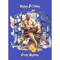 Mixed Martial Arts Birthday Card for Great Nephew (MMA, Design 1)