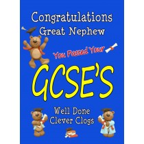 Congratulations GCSE Passing Exams Card For Great Nephew (Design 3)