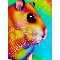 Guinea Pig Animal Colourful Abstract Art Blank Greeting Card