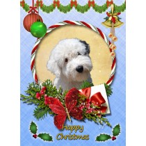 Old English Sheepdog Christmas Card