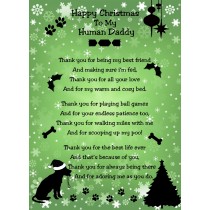 from The Dog Verse Poem Christmas Card (Green, Happy Christmas, Human Daddy)