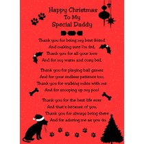 from The Dog Verse Poem Christmas Card (Red, Happy Christmas, Special Daddy)