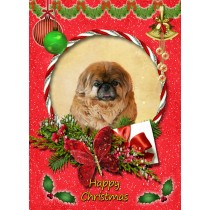 Pekingese christmas card