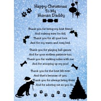 from The Dog Verse Poem Christmas Card (Snow, Happy Christmas, Human Daddy)