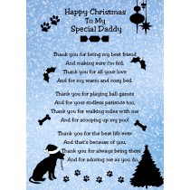 from The Dog Verse Poem Christmas Card (Snow, Happy Christmas, Special Daddy)