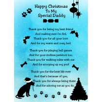from The Dog Verse Poem Christmas Card (Turquoise, Happy Christmas, Special Daddy)