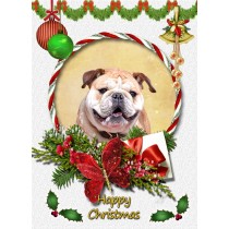 Bulldog Christmas Card