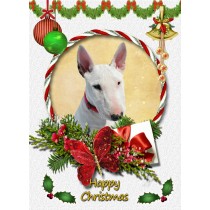 English Bull Terrier christmas card
